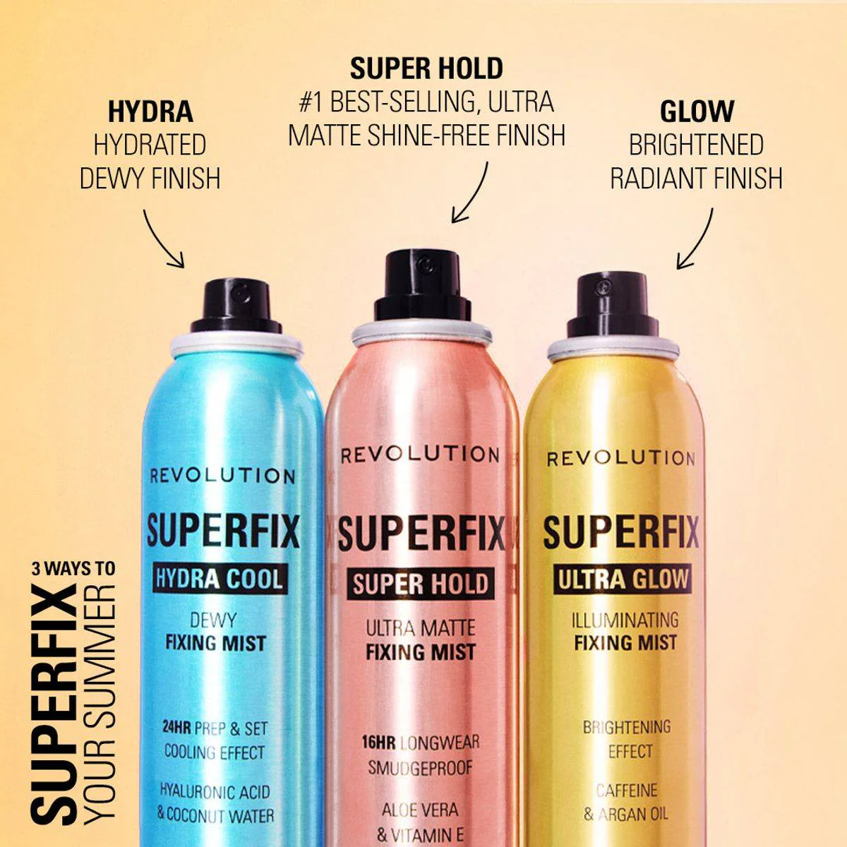 Revolution Makeup Superfix Fixing Mist Ultra Glow 150ml - Image 7