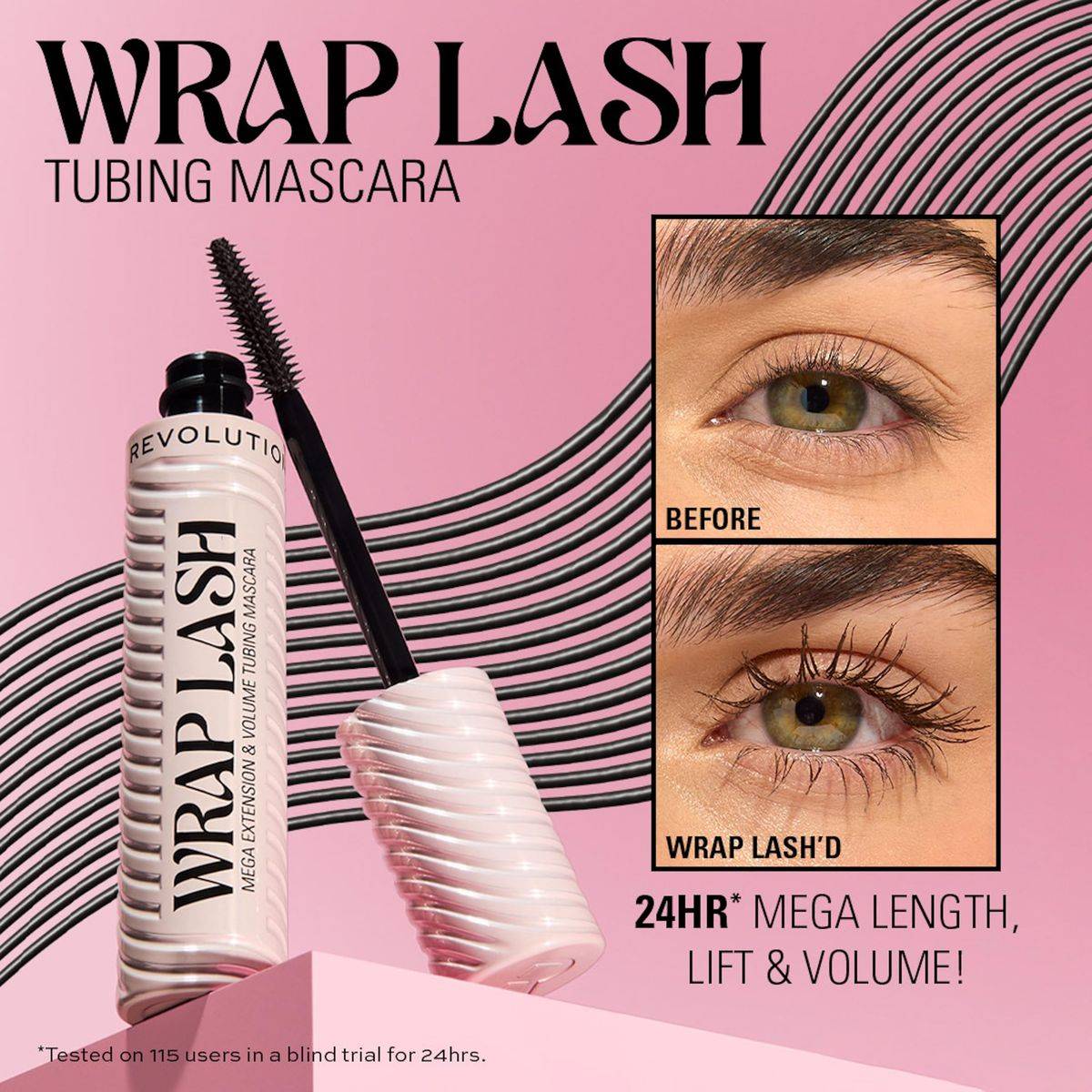 Revolution Makeup Wrap Lash Tubing Mascara Burgundy 8.5ml - Image 3