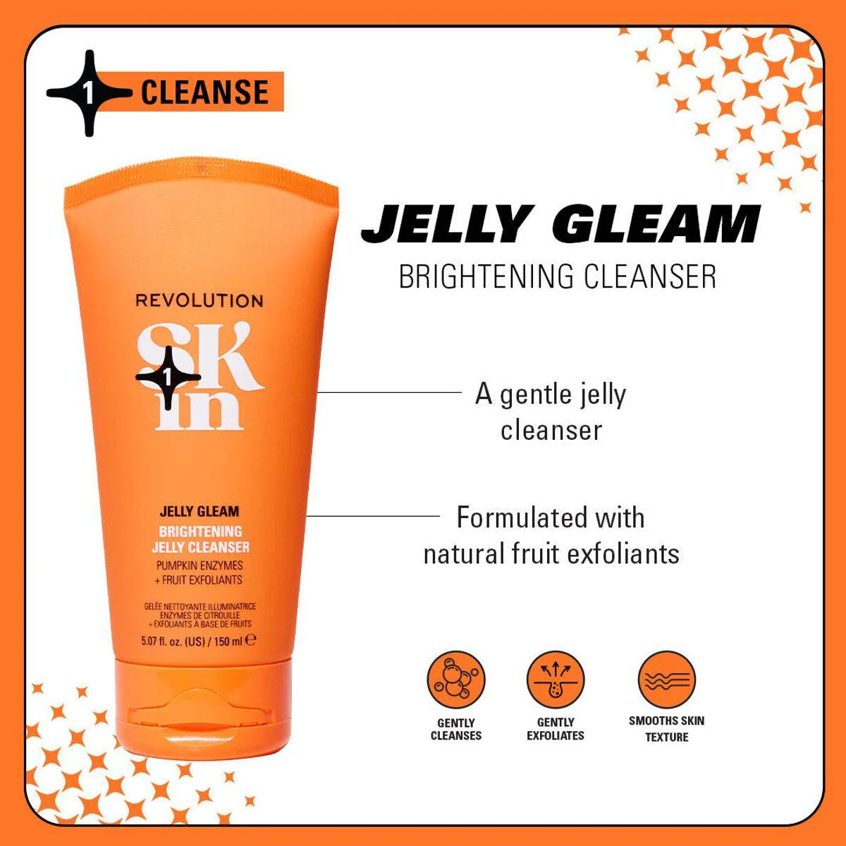 Revolution Skincare Jelly Gleam Brightening Cleanser 150ml - Image 2