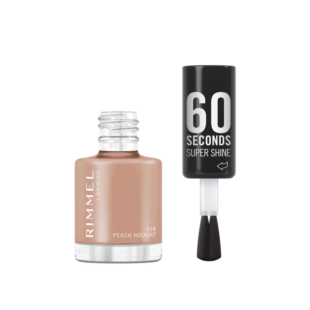 Rimmel 60 Seconds Nail Polish 110 Peach Nougat 8ml - Image 2