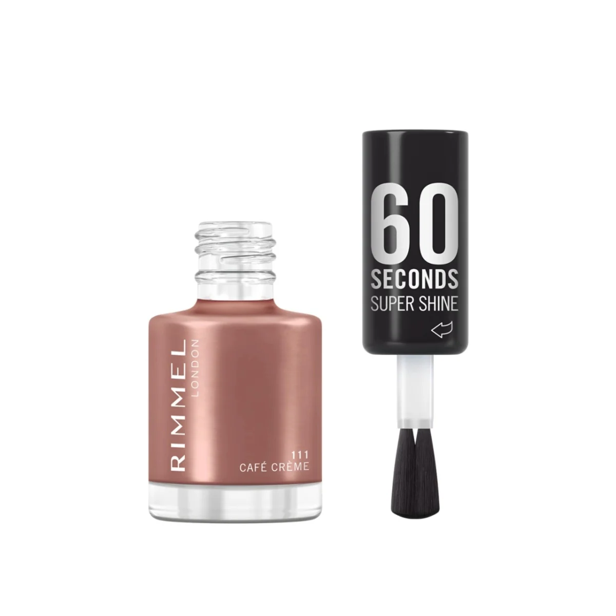 Rimmel 60 Seconds Nail Polish 111 Cafe Creme 8ml - Image 2