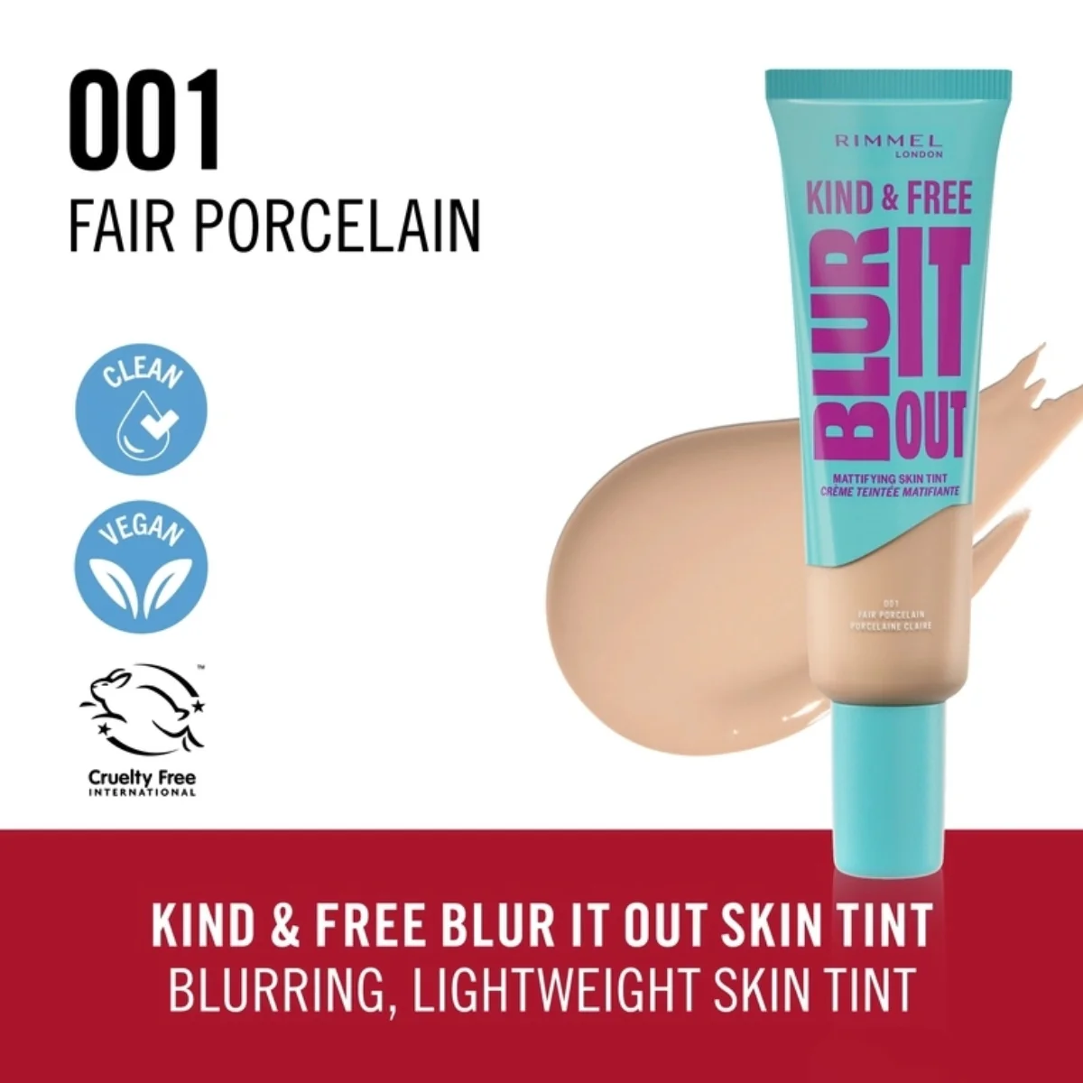 Rimmel Kind & Free Blur It Out 01 Fair Porcelain 30ml - Image 3