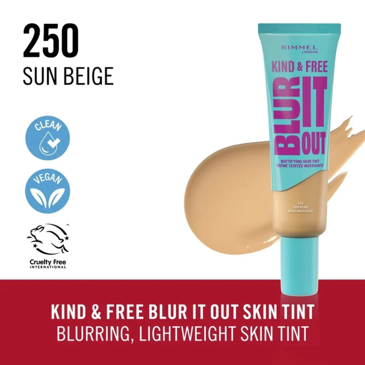Rimmel Kind & Free Blur It Out 250 Sun Beige 30ml - Image 4