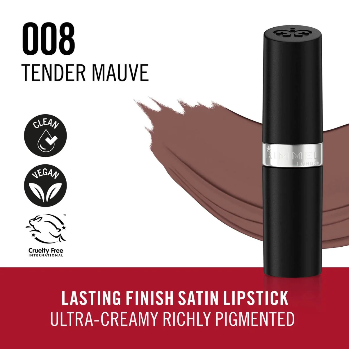 Rimmel Lasting Finish Lipstick 008 - Image 3