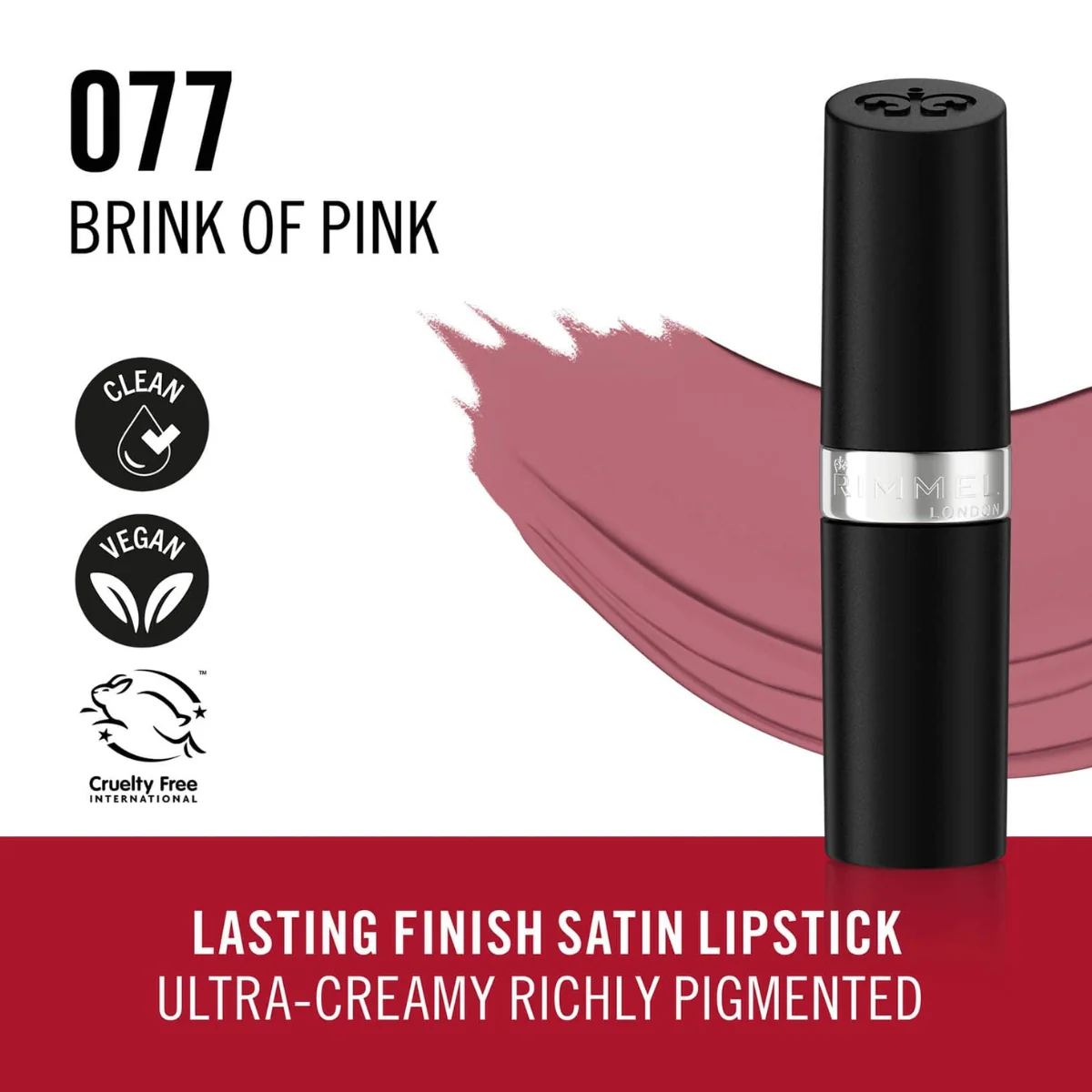 Rimmel Lasting Finish Lipstick 077 Asia - Image 3