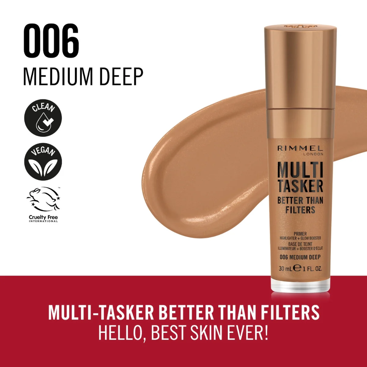 Rimmel Multi Tasker Better Than Filter Primer Medium Deep 30ml - Image 4