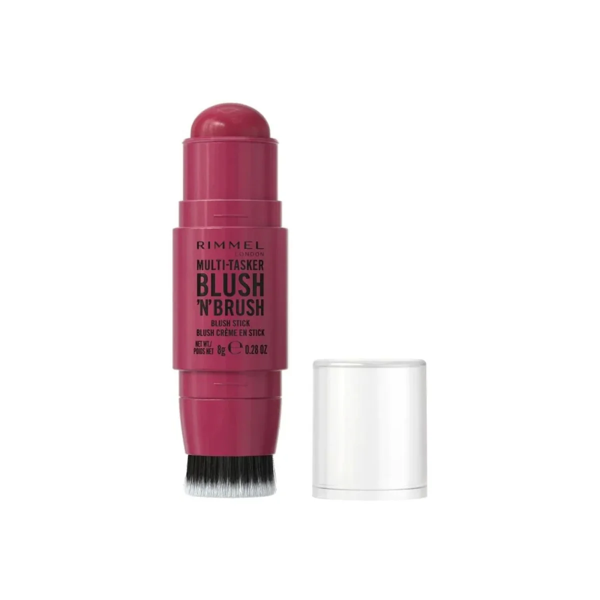 Rimmel Multi Tasker Blush 'N' Brush Blush Stick 200 Fushia Glam 8g - Image 2