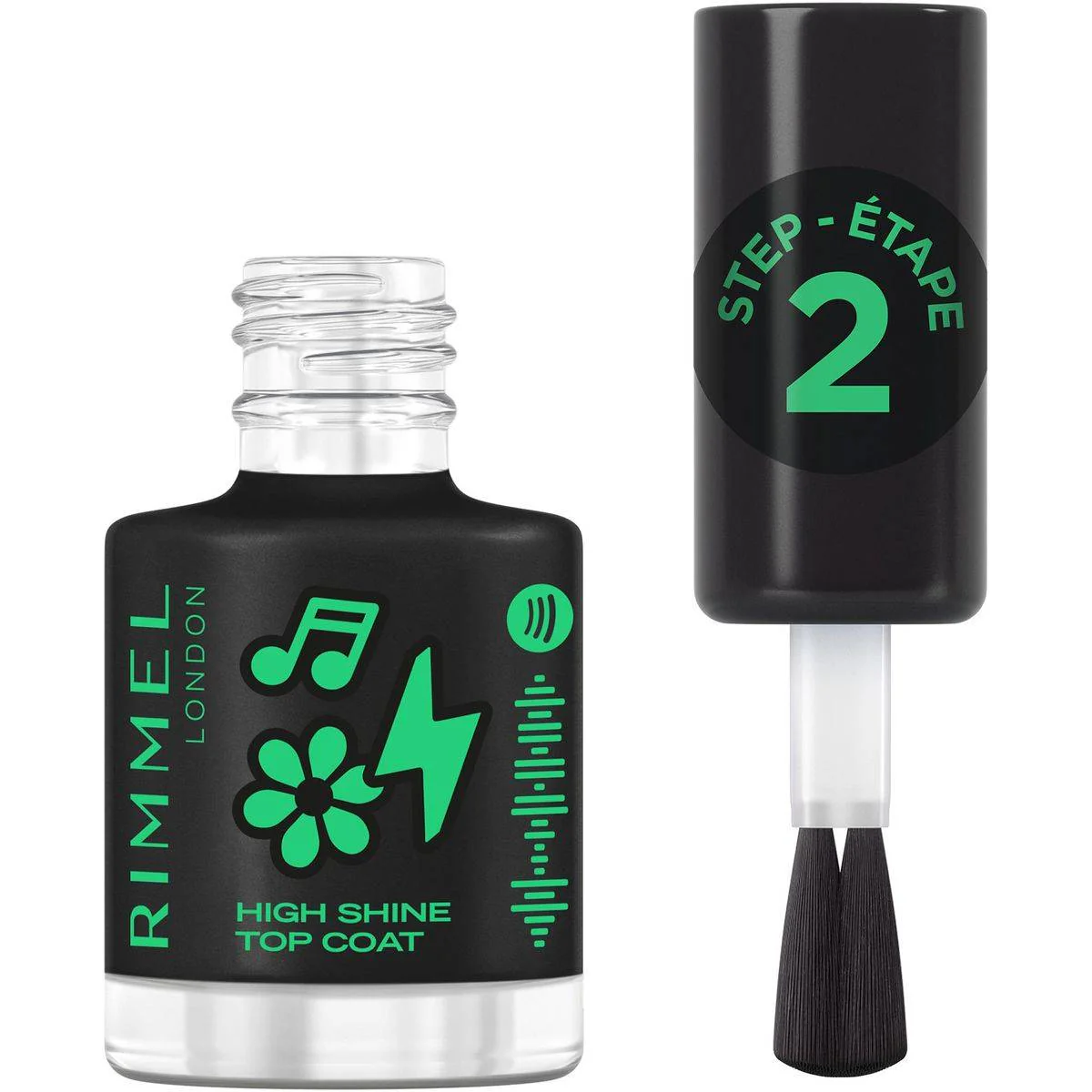 Rimmel Spotify Collection Super Gel Lacquer High Shine Top Coat 12ml - Image 2