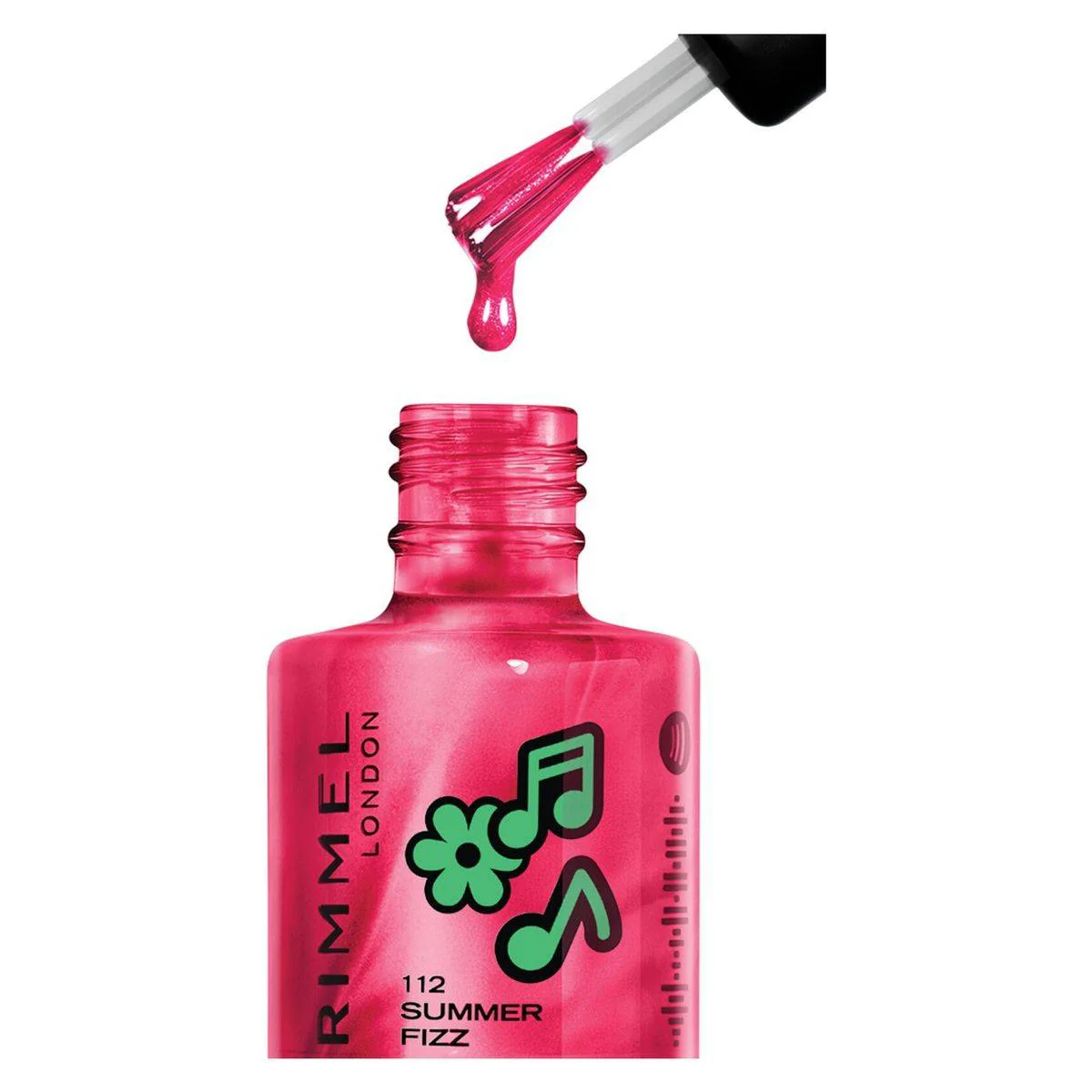 Rimmel Spotify Collection Super Gel Nail Polish Pink Chrome 12ml - Image 3