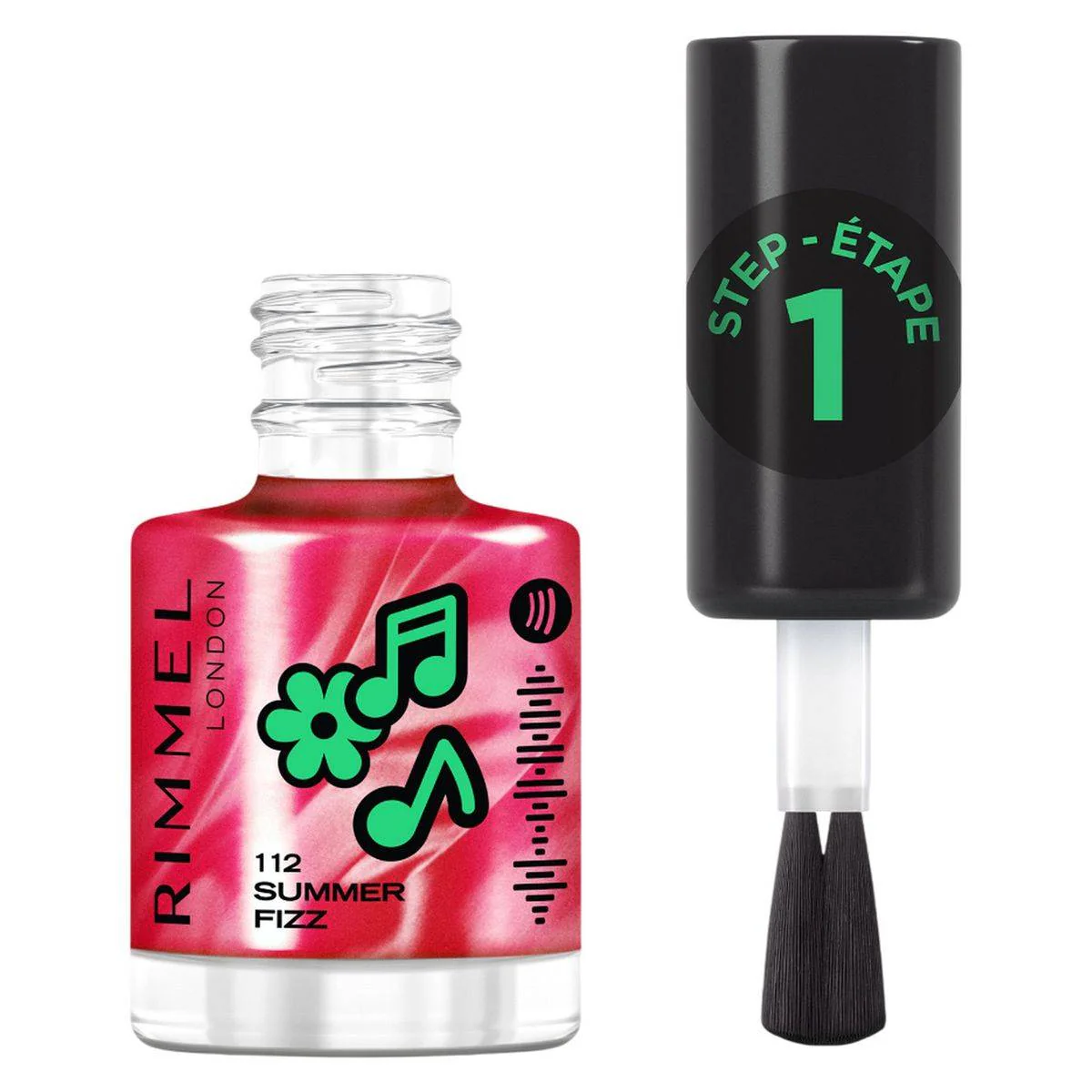 Rimmel Spotify Collection Super Gel Nail Polish Pink Chrome 12ml - Image 4