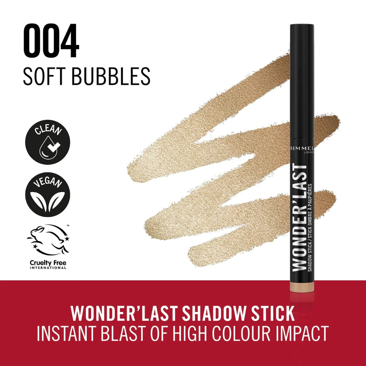Rimmel Spotify Collection Wonder' Last Eyeshadow Stick 004 Soft Bubbles 1.6g - Image 4