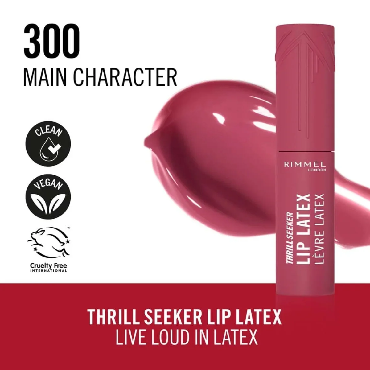 Rimmel Thrill Seeker Lip Latex 300 Main Character 6ml - Image 3