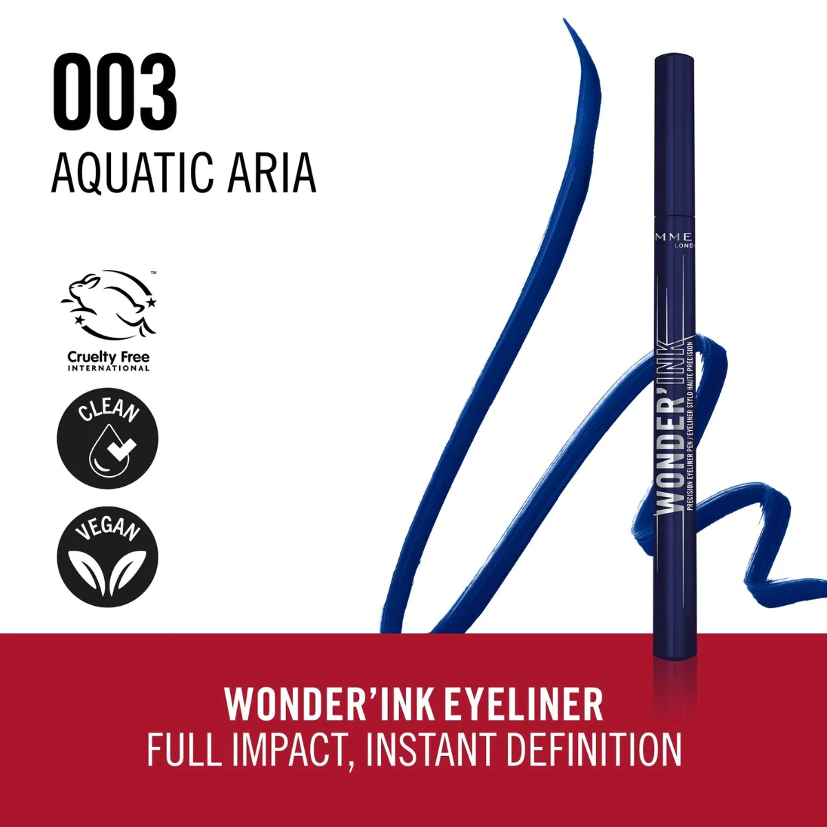 Rimmel Wonderink Eyeliner 003 Aquatic Aria 1ml - Image 4