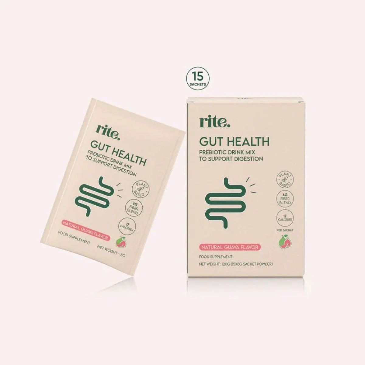 Rite Gut Health Prebiotic Drink 8g x 15 Sachets - Image 2