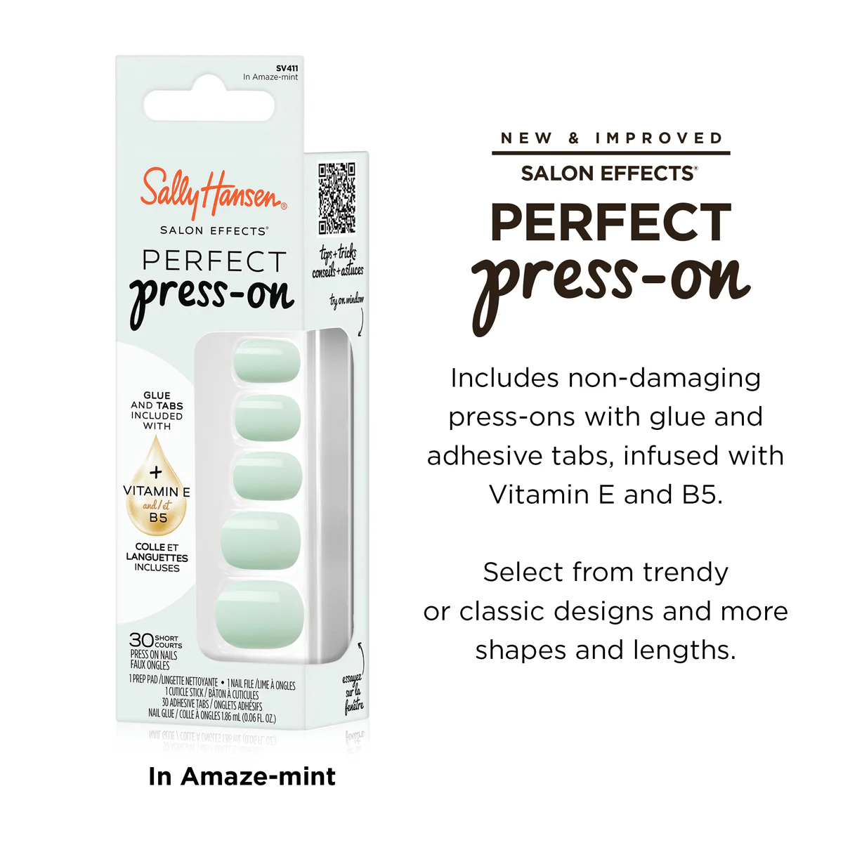 Sally Hansen Salon Effects Perfect Press-On Nails SV411 In Amaze-Mint - Image 4