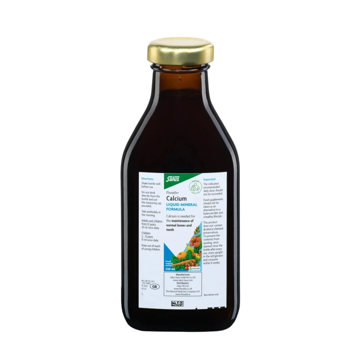 Salus Floradix Calcium Liquid Mineral Formula 250ml - Image 3