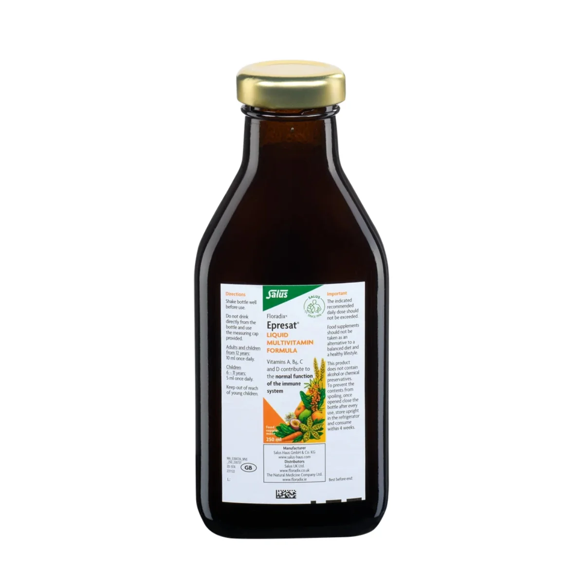 Salus Floradix Epresat Liquid Multivitamin Formula 250ml - Image 3