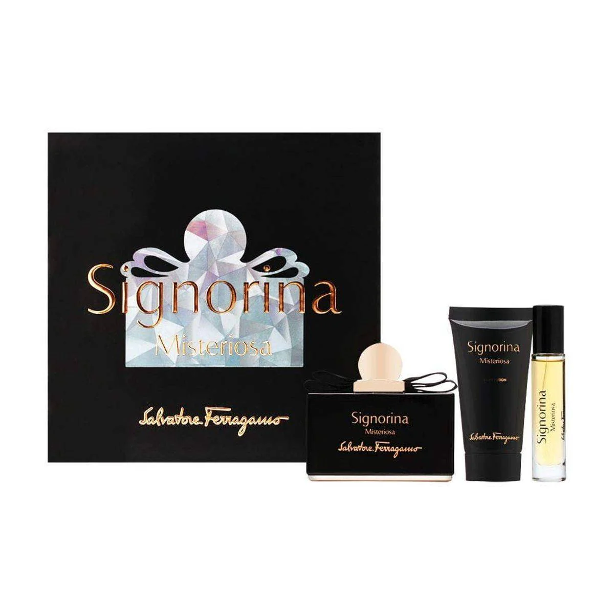 Salvatore Ferragamo Signorina Misteriosa Eau de Parfum 100ml + Eau de Parfum 5ml + Body Lotion 50ml Gift Set
