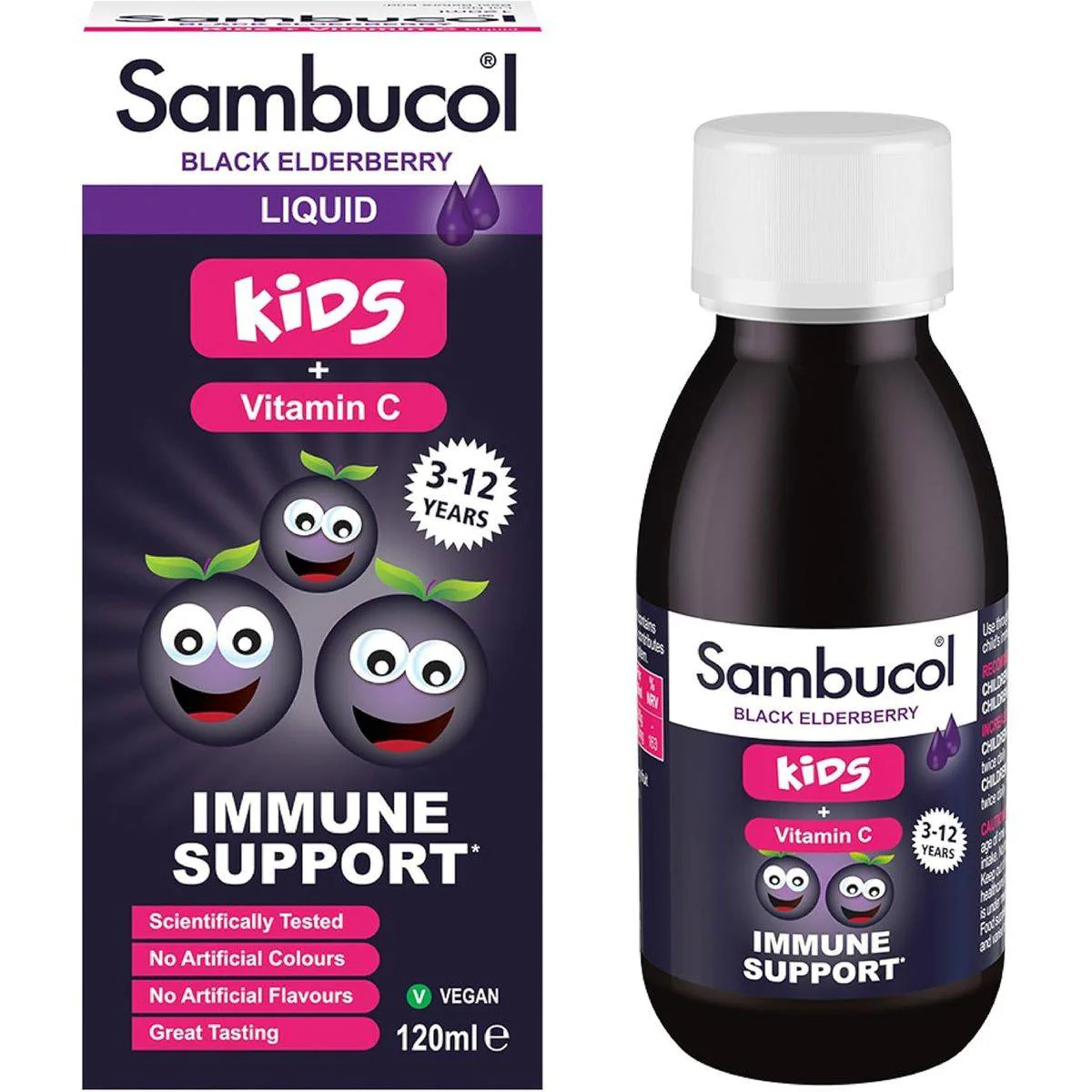 Sambucol Kids + Vitamin C Liquid 120ml - Image 3