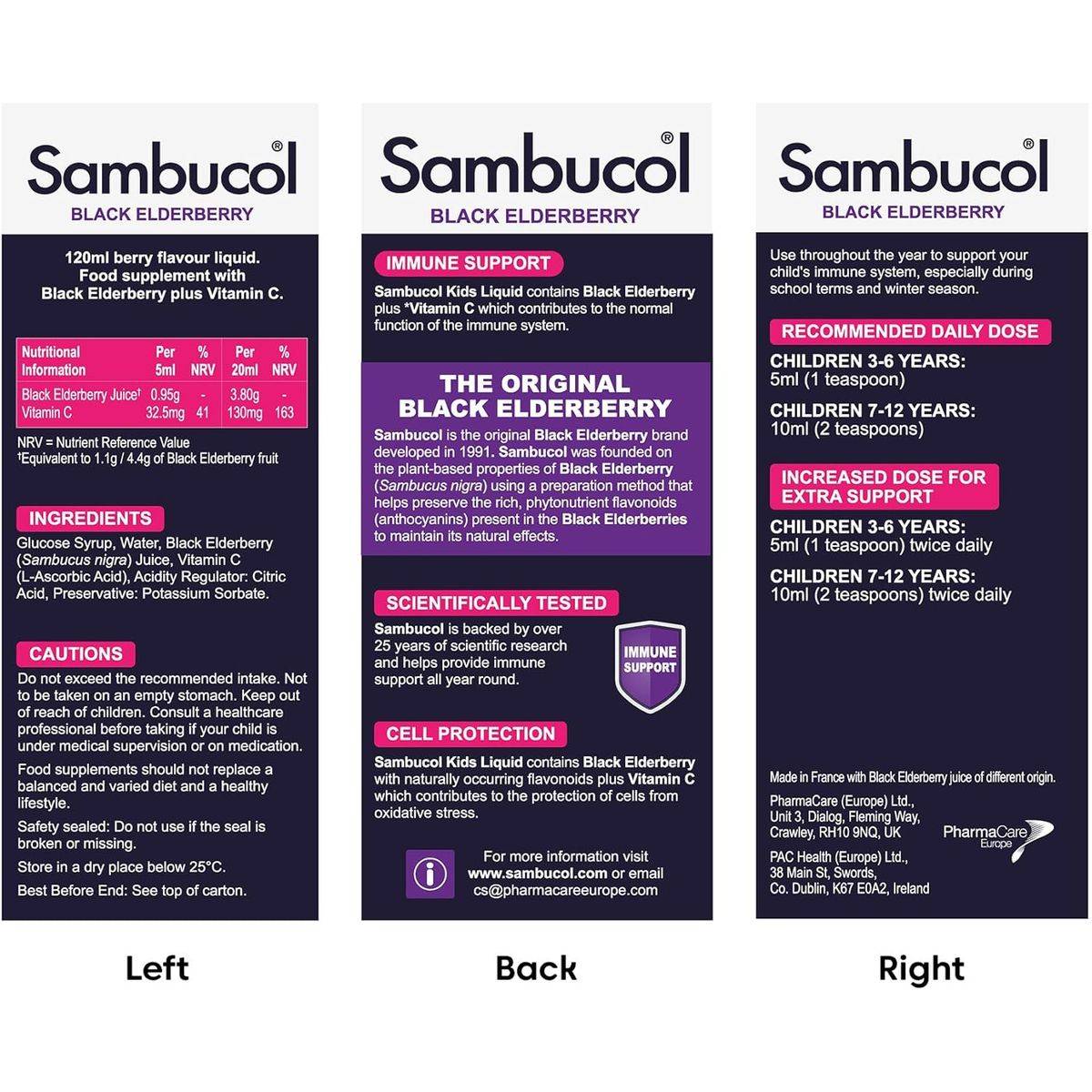 Sambucol Kids + Vitamin C Liquid 120ml - Image 4