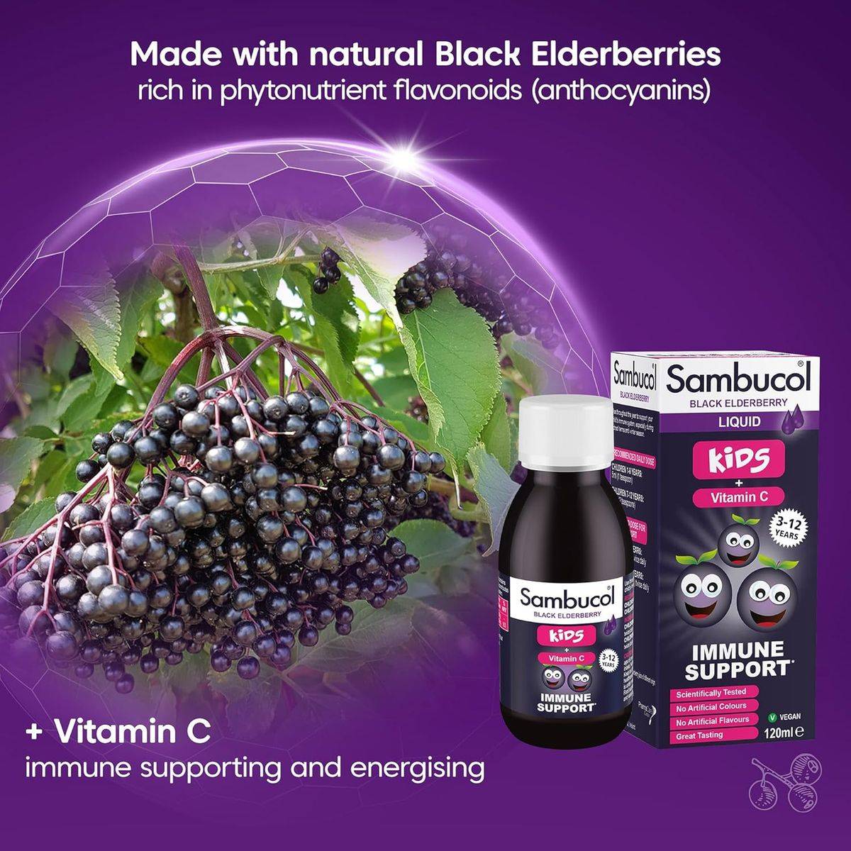 Sambucol Kids + Vitamin C Liquid 120ml - Image 5