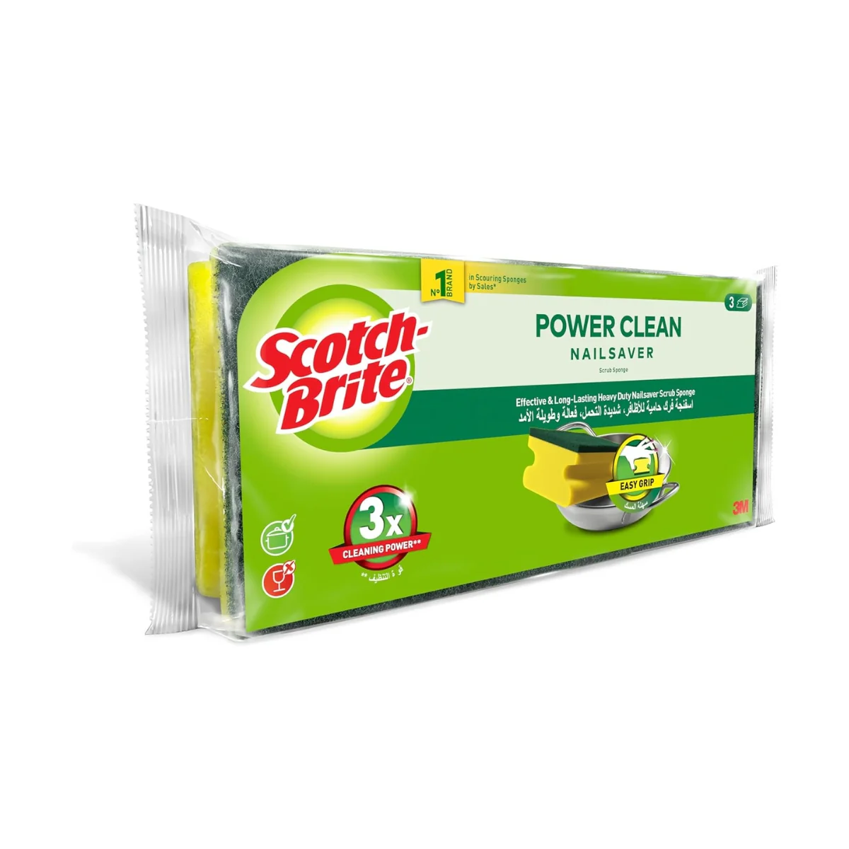 Scotch-Brite Scrub Sponge Classic 3 Packs - Image 2