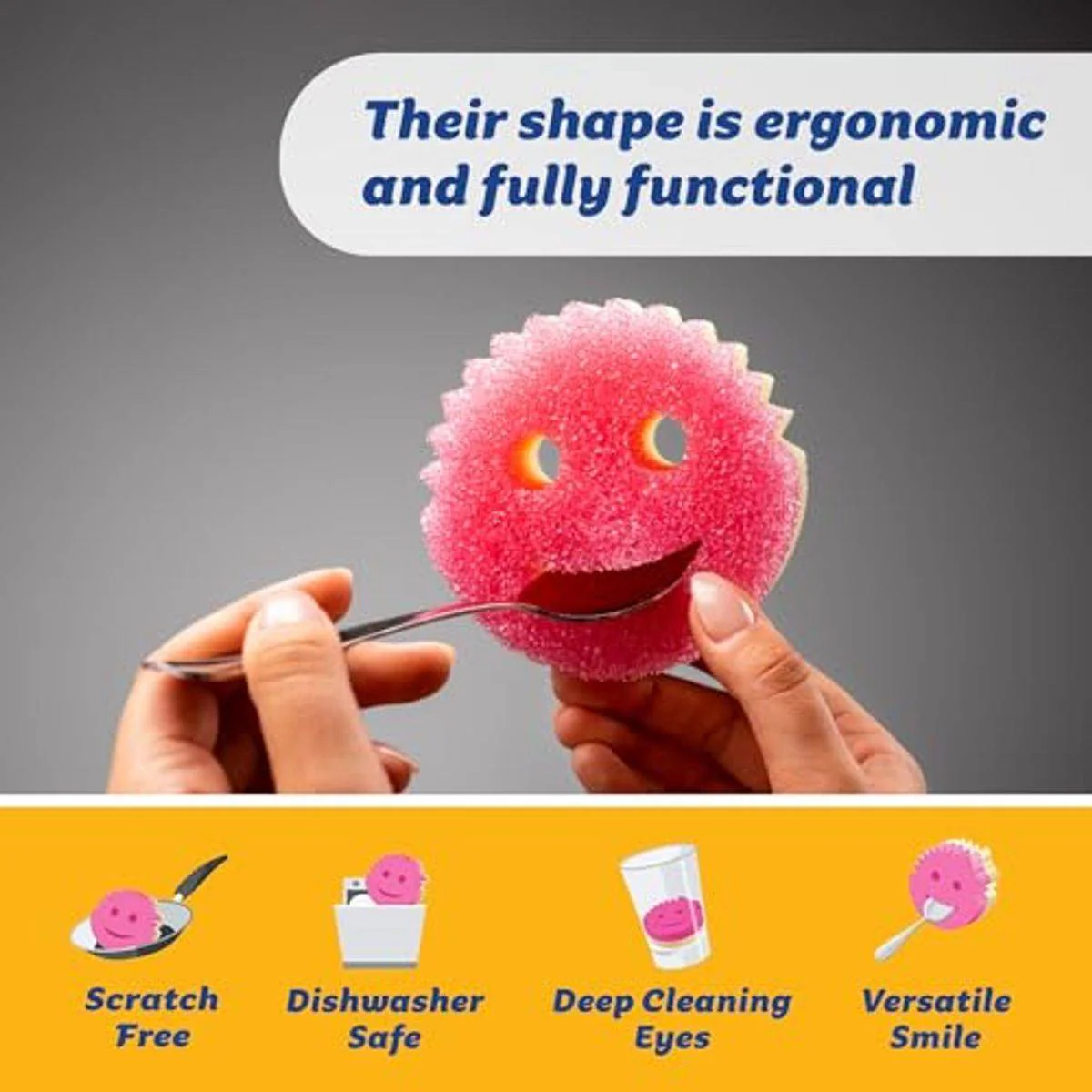 Scrub Daddy The Original Scrub Mommy Dual Sided Scrubber + Sponge 1 Pack - Image 8