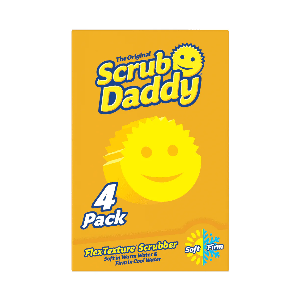 Scrub Daddy The Original Scrubber Yellow 4 Pack