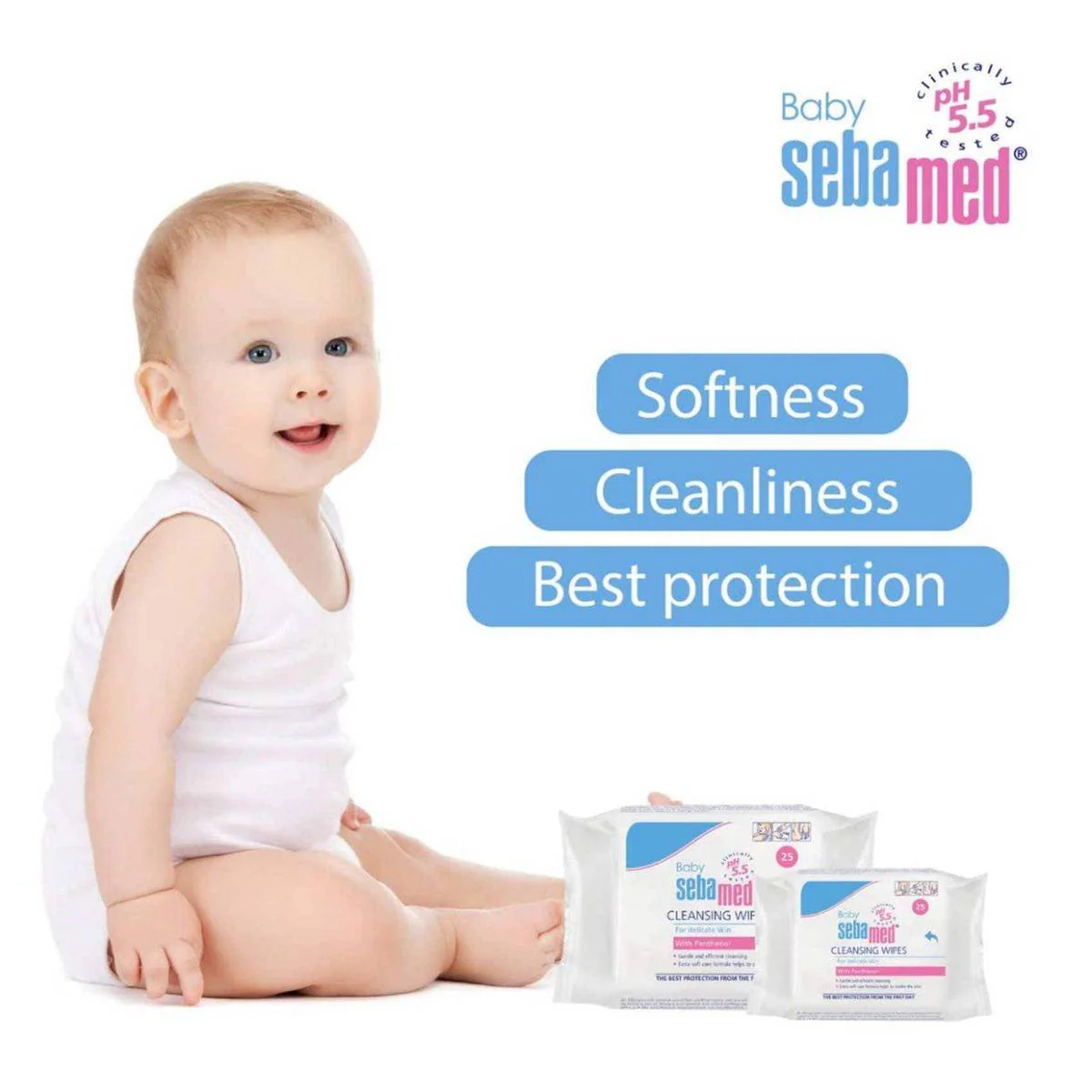 Sebamed Baby Cleansing Wipes 25 Sheets - Image 2