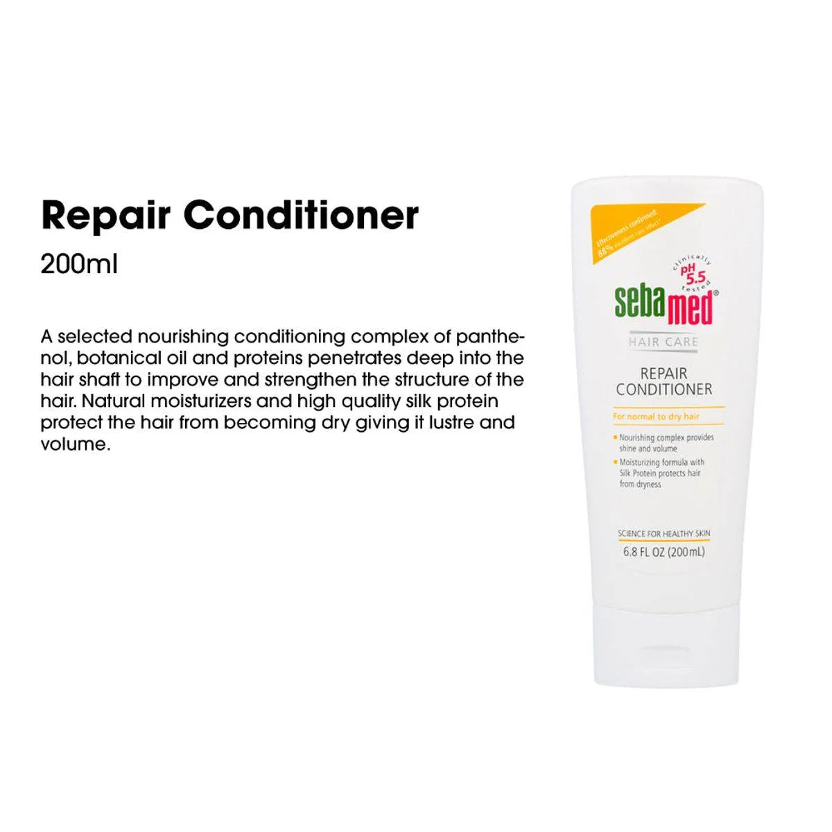 Sebamed Hair Care Repair Conditioner For Normal to Dry Hair 200ml - Image 3