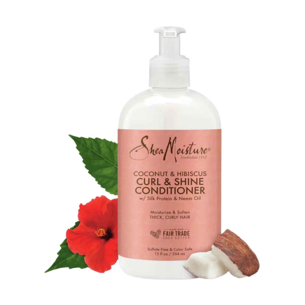 Shea Moisture Coconut & Hibiscus Curl & Shine Conditioner 384ml - Image 2