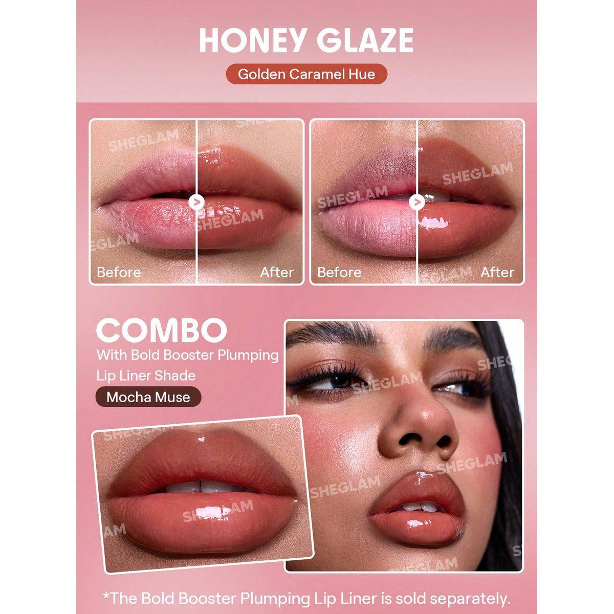 Sheglam Bold Booster Lip Plumper Honey Glaze 1.5g - Image 6