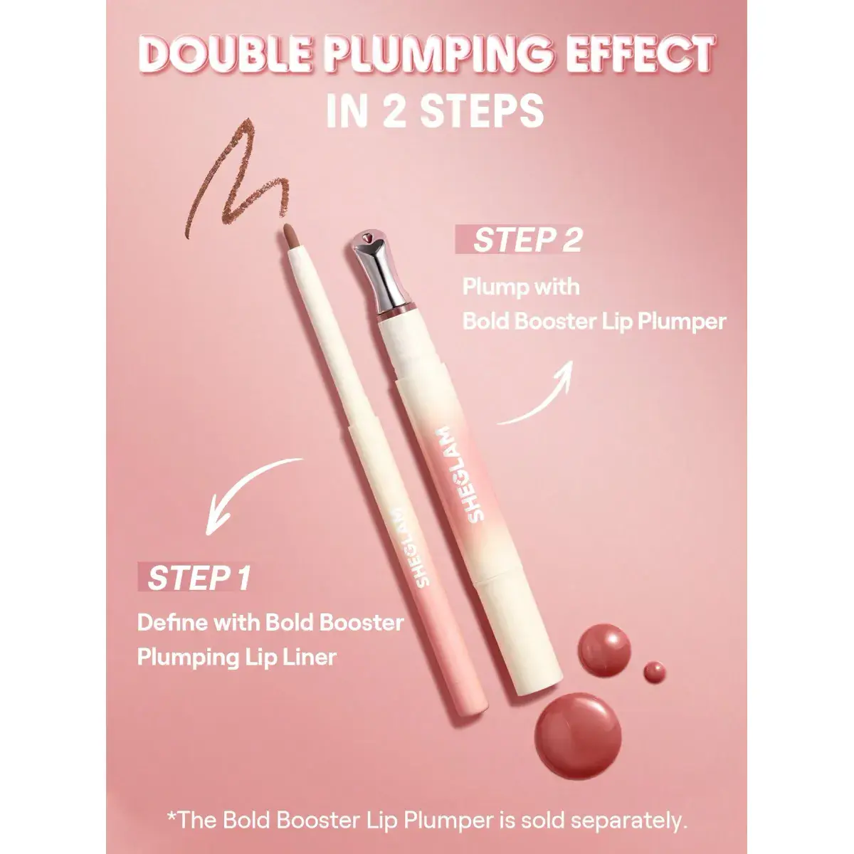 Sheglam Bold Booster Plumping Lip Liner Pink Slip 0.20g - Image 7