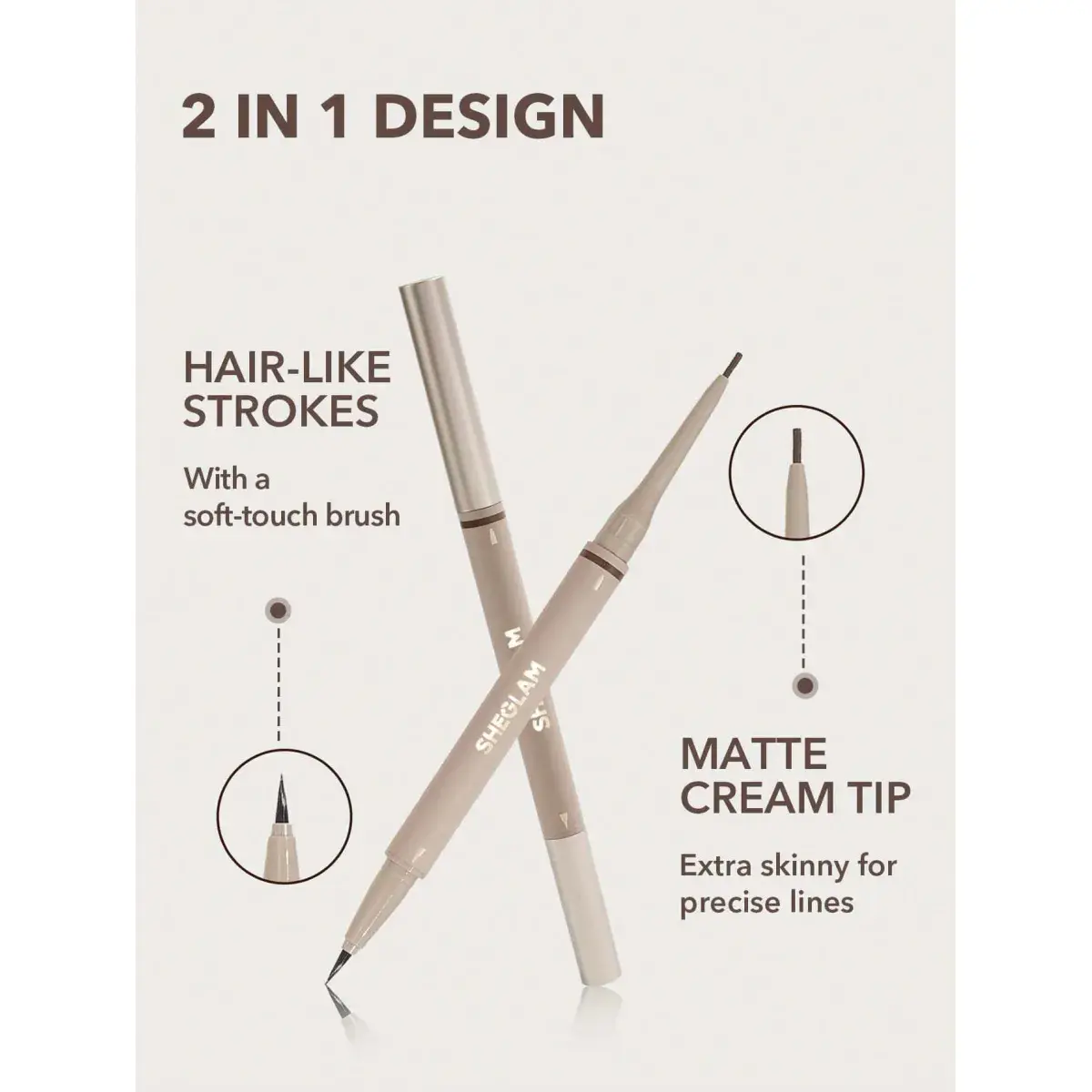 Sheglam Brows On Demand 2 In 1 Eyebrow Pencil Chocolate 0.4g - Image 5