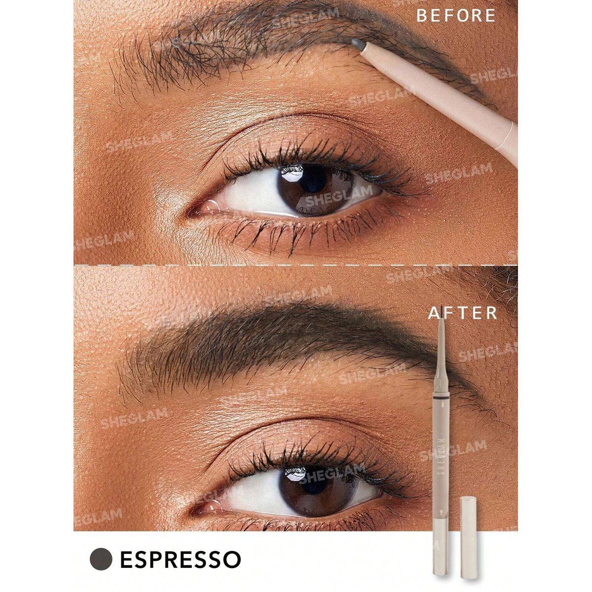Sheglam Brows On Demand 2 In 1 Eyebrow Pencil Espresso 0.4g - Image 4