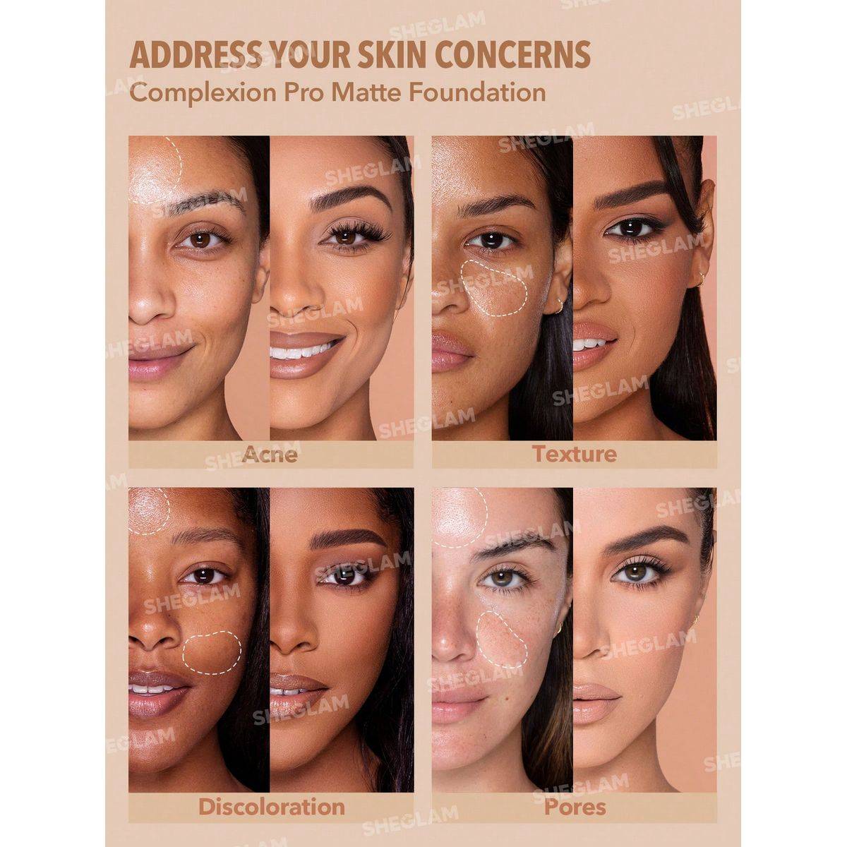 Sheglam Complexion Pro Long Lasting
Breathable Matte Foundation Chestnut 30ml - Image 7