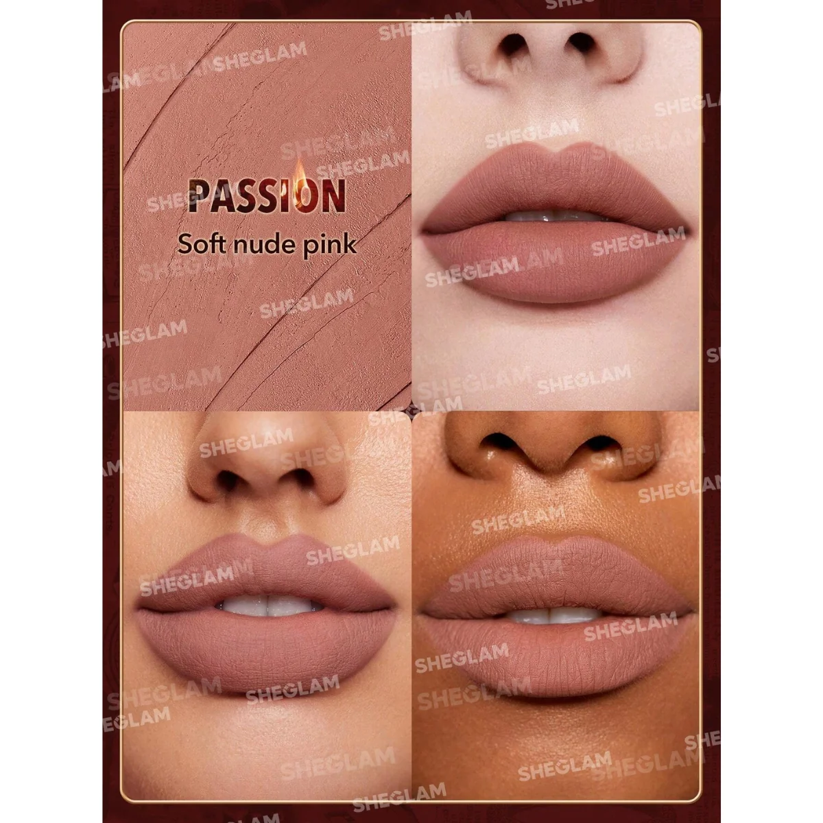 Sheglam Dynamatte Boom Long Lasting Matte Lipstick Passion 2.7g - Image 2