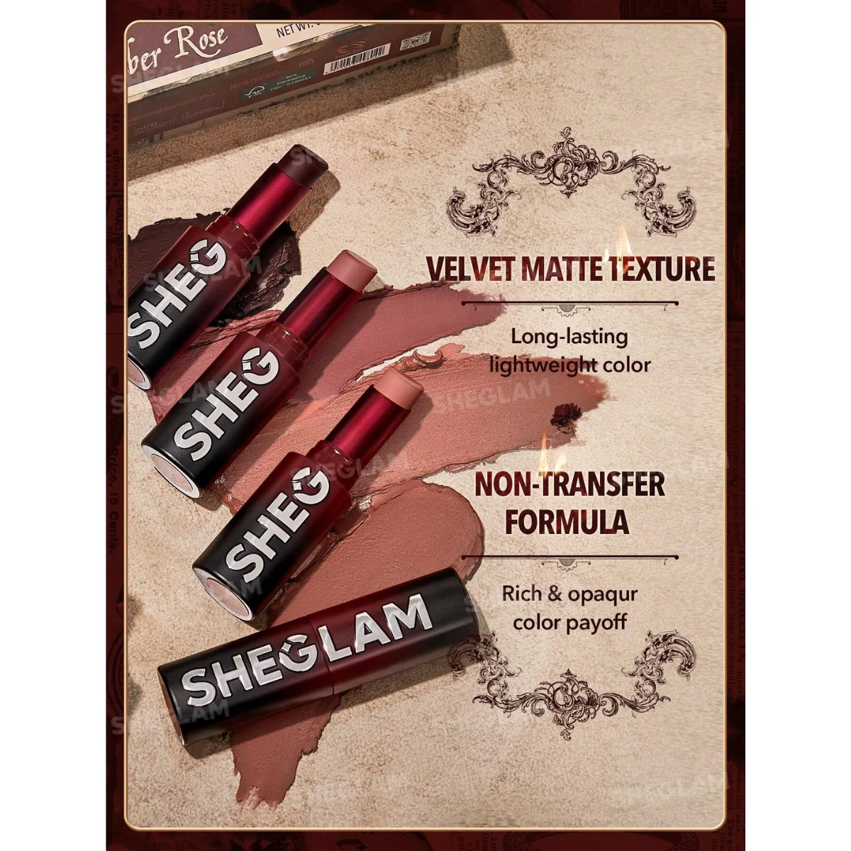 Sheglam Dynamatte Boom Long Lasting Matte Lipstick Passion 2.7g - Image 4