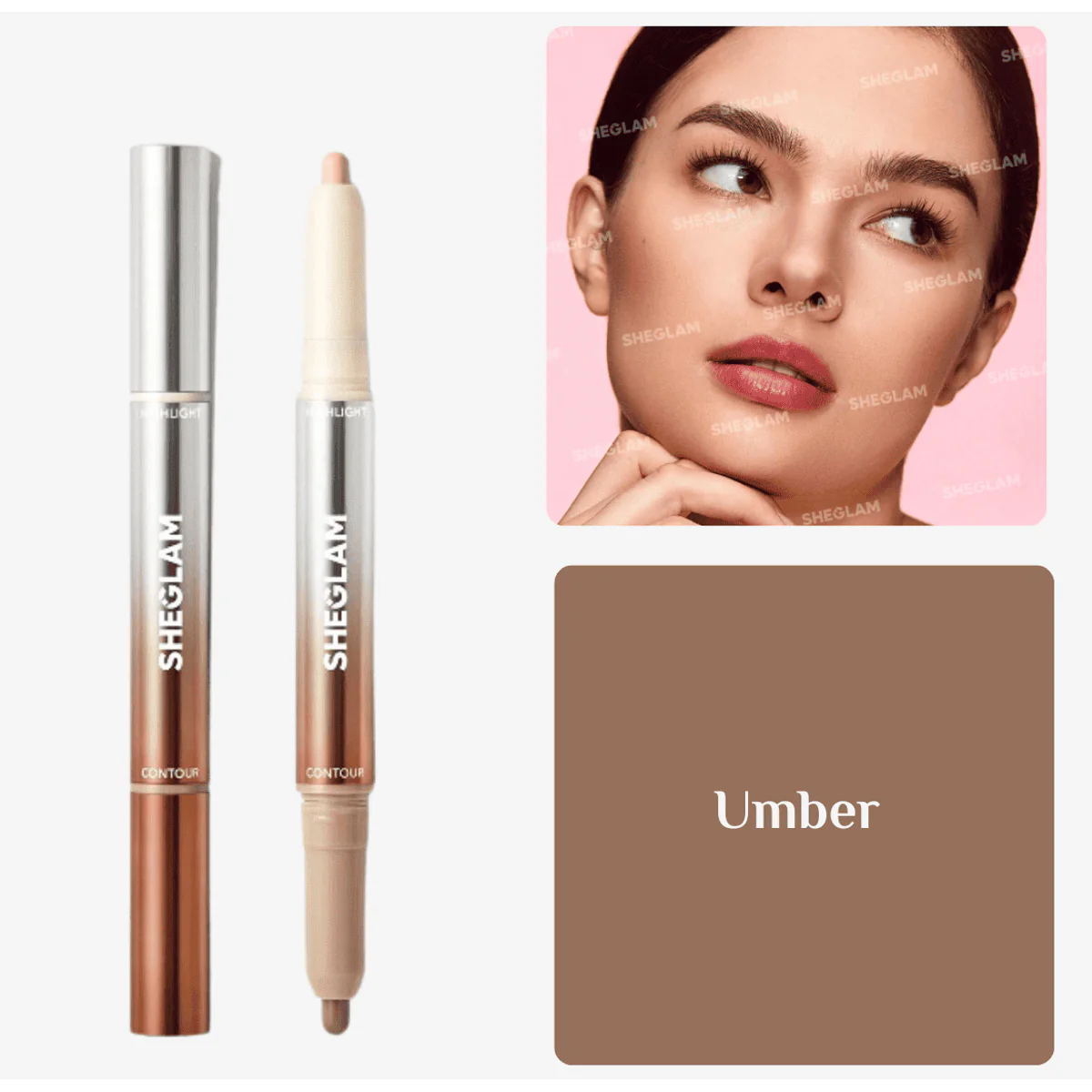 Sheglam Fine Line 2In1 Nose Contour & Highlight Pen Umber 0.5g - Image 2