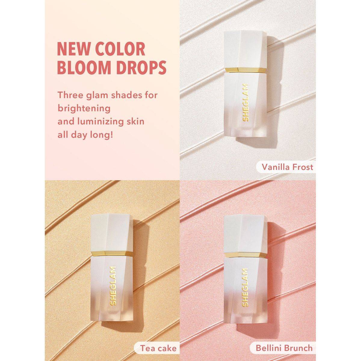 Sheglam Glow Bloom Liquid Highlighter Tea Cake 5.2ml - Image 6