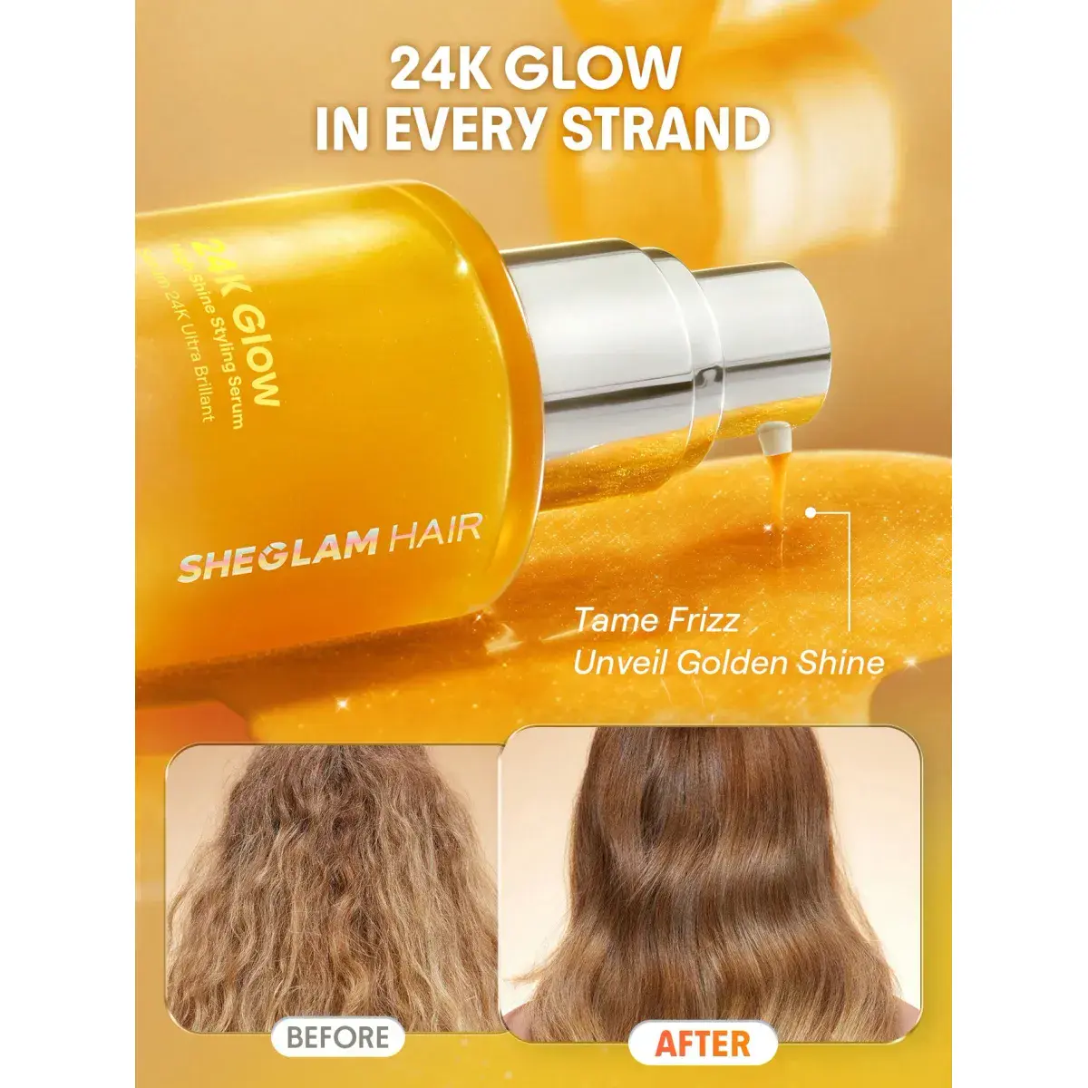 Sheglam Hair 24K Glow High Shine Styling Serum 50ml - Image 3