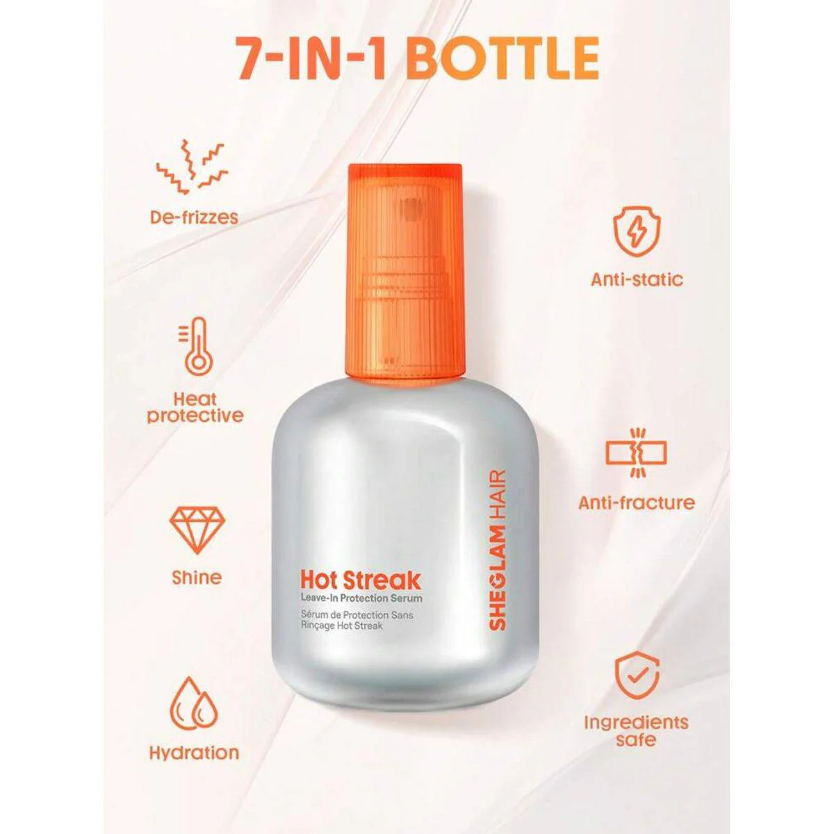 Sheglam Hair Hot Streak Leave-In Protection Serum 150ml - Image 3