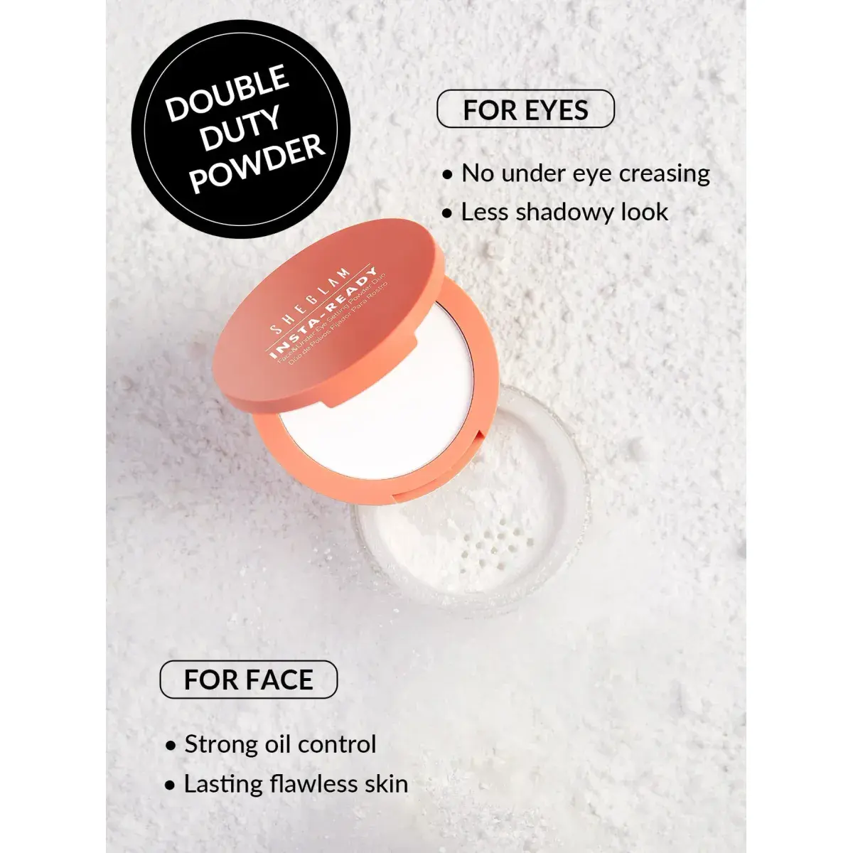 Sheglam Insta-Ready Face & Under Eye Setting Powder Duo Translucent - Image 5