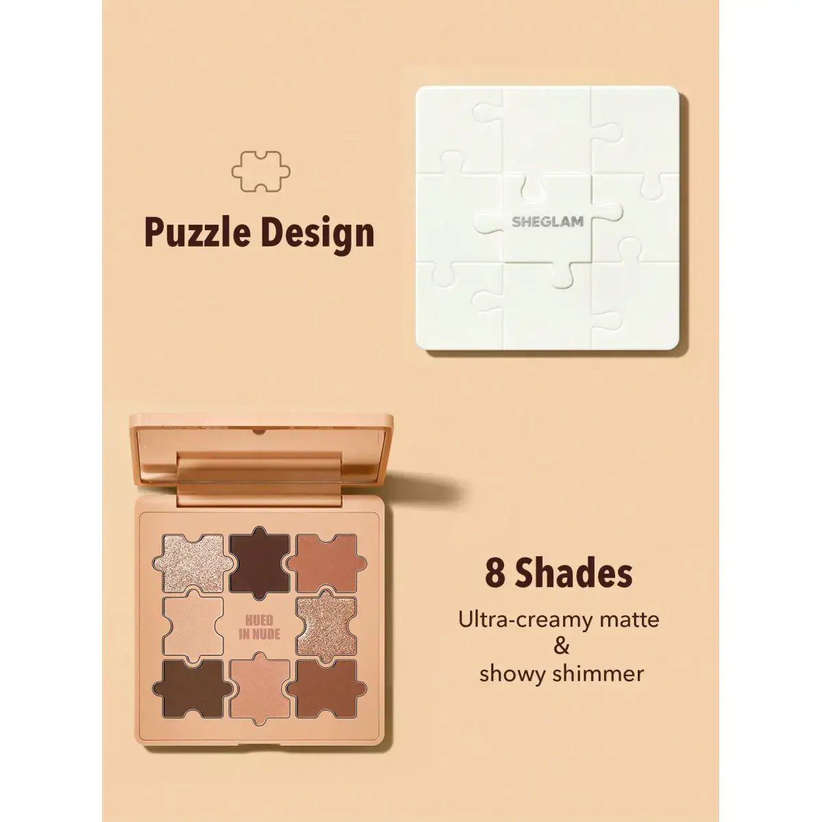 Sheglam Jazy Jigsaw Eyeshadow Palette Love N' Taupe 8g - Image 4