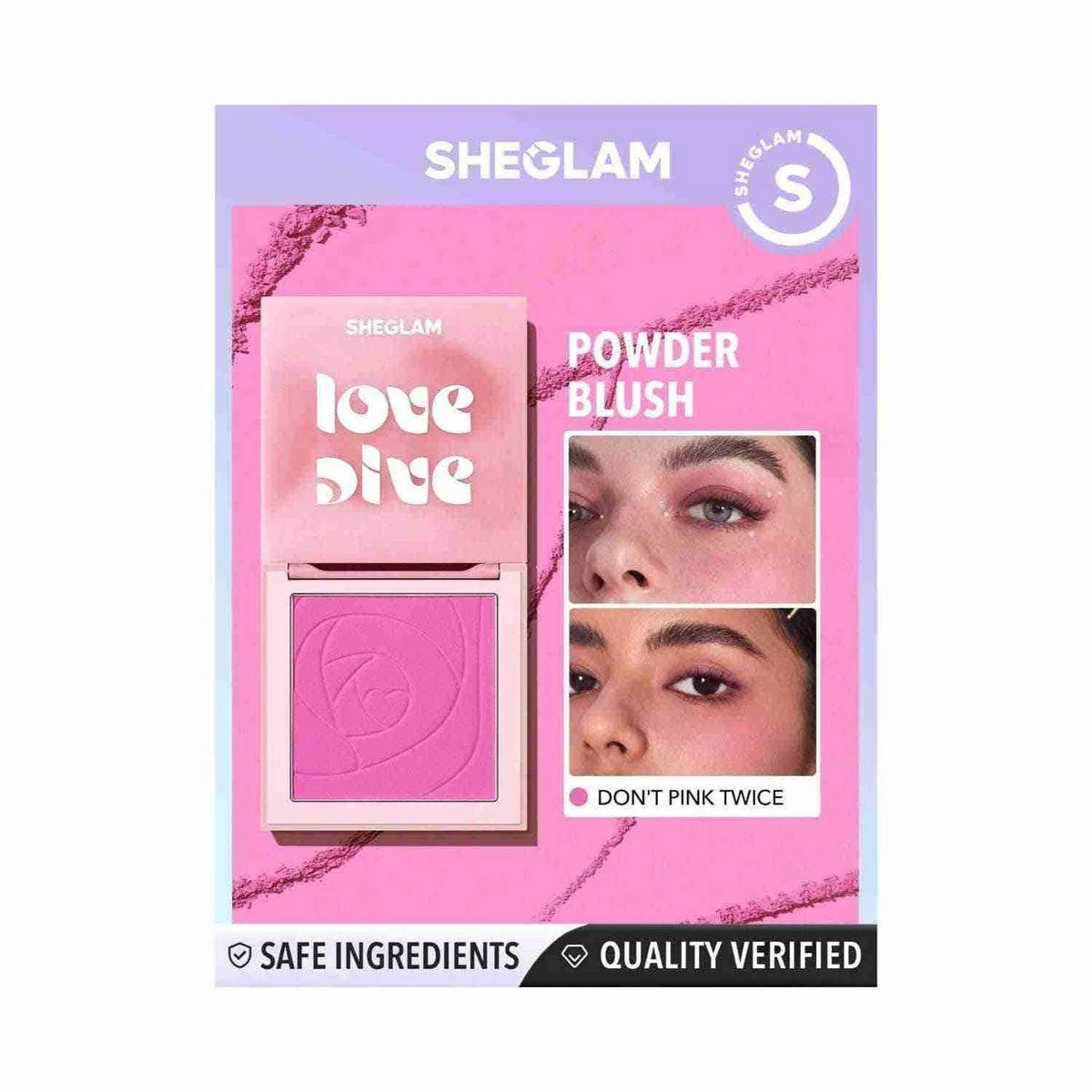 Sheglam Love Dive Tender Heart Powder Blush Dont Pink Twice 4.6g - Image 3