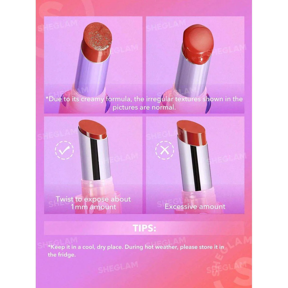 Sheglam Mirror Kiss High Shine Lipstick High Key 2.9g - Image 4