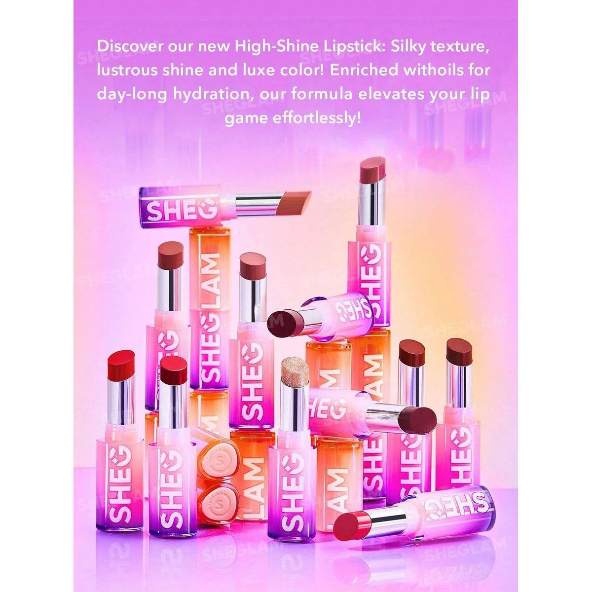 Sheglam Mirror Kiss High Shine Lipstick High Key 2.9g - Image 5