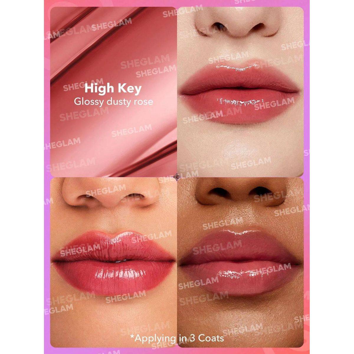 Sheglam Mirror Kiss High Shine Lipstick High Key 2.9g - Image 7