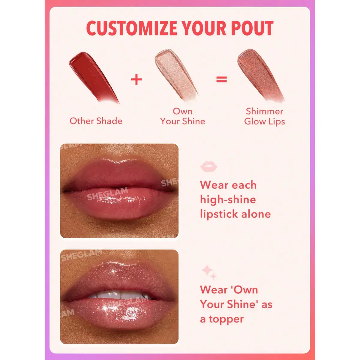 Sheglam Mirror Kiss High Shine Lipstick Plot Twist 2.9g - Image 3