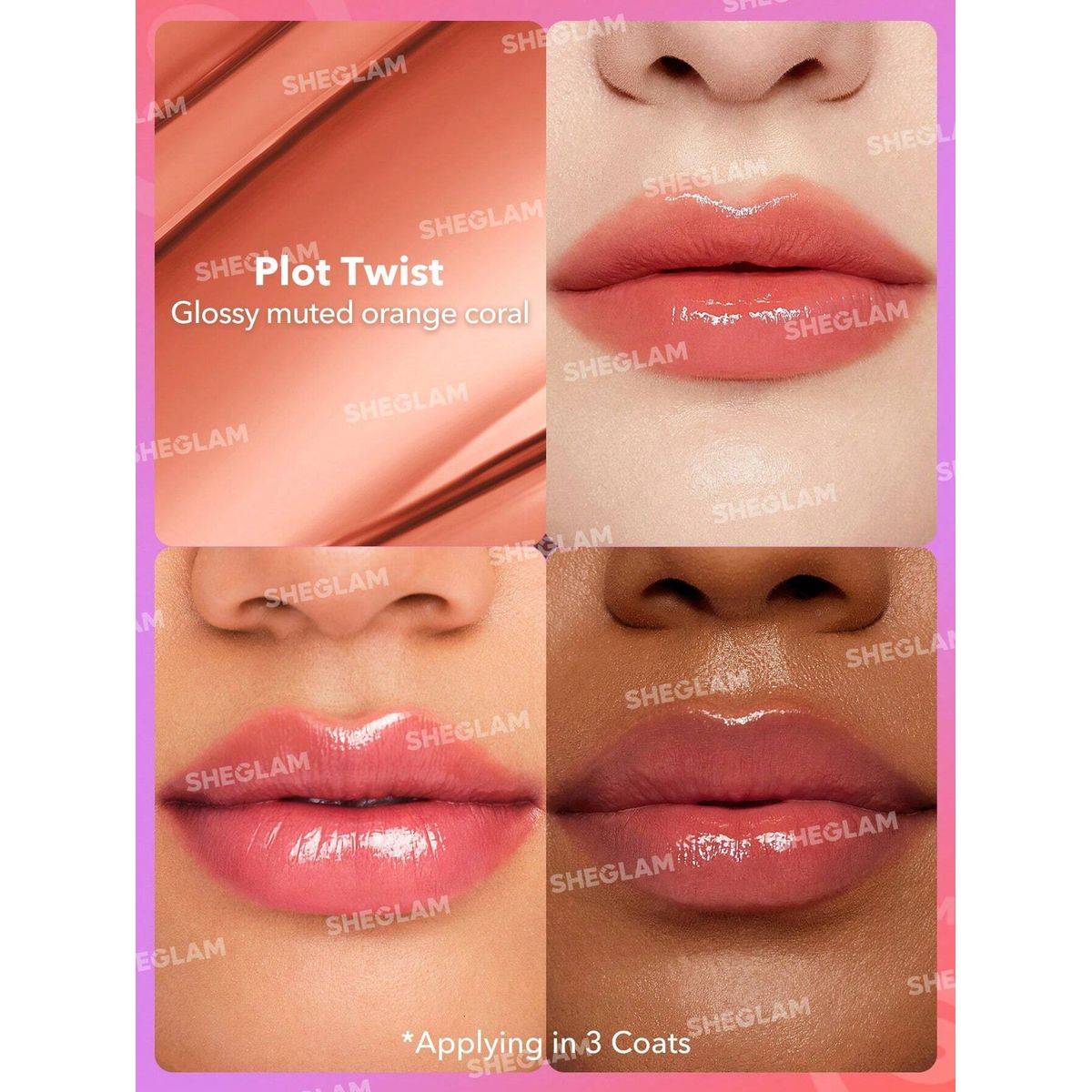 Sheglam Mirror Kiss High Shine Lipstick Plot Twist 2.9g - Image 6